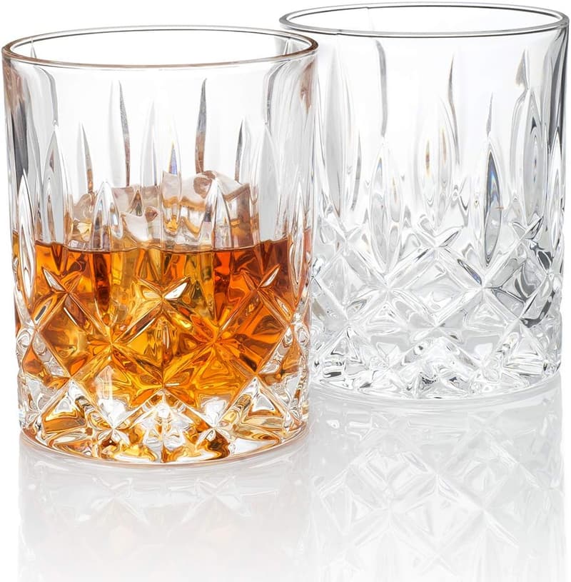 Astor Crystal Whiskey Glass Set – Luxury Tumblers for Bourbon Lovers