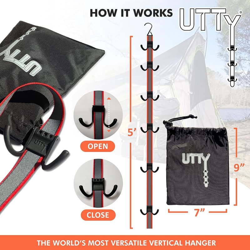 Portable Hockey Drying Rack with 6 Adjustable Hooks