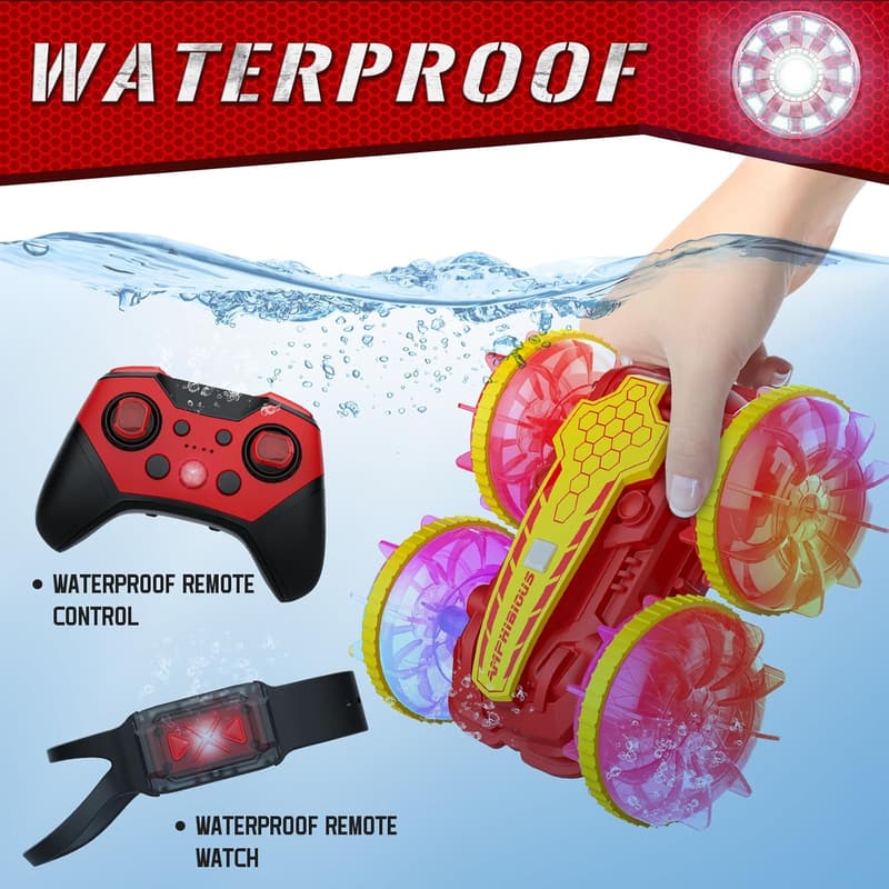 Waterproof Gesture-Controlled Amphibious RC Car for Kids 6-12