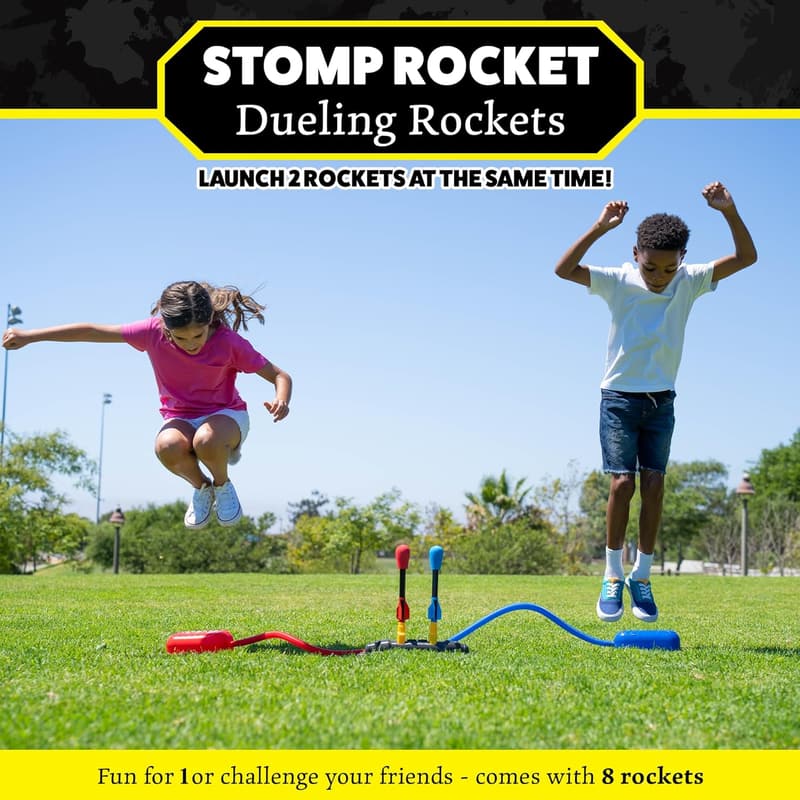 Outdoor Rocket Launcher Set for Kids – 8 Foam Rockets, Multi-Player