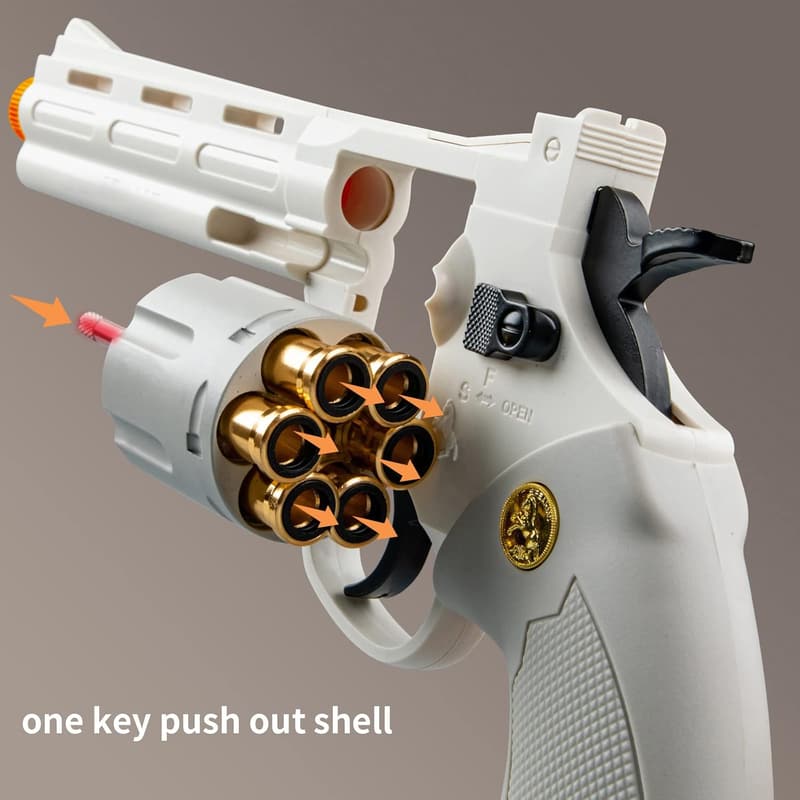 Water Gel Bead Revolver Toy with Digital Targets for Kids