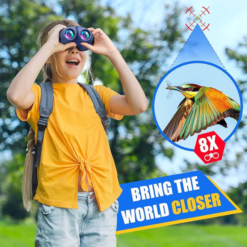 Kids' Shockproof High-Resolution Compact Binoculars