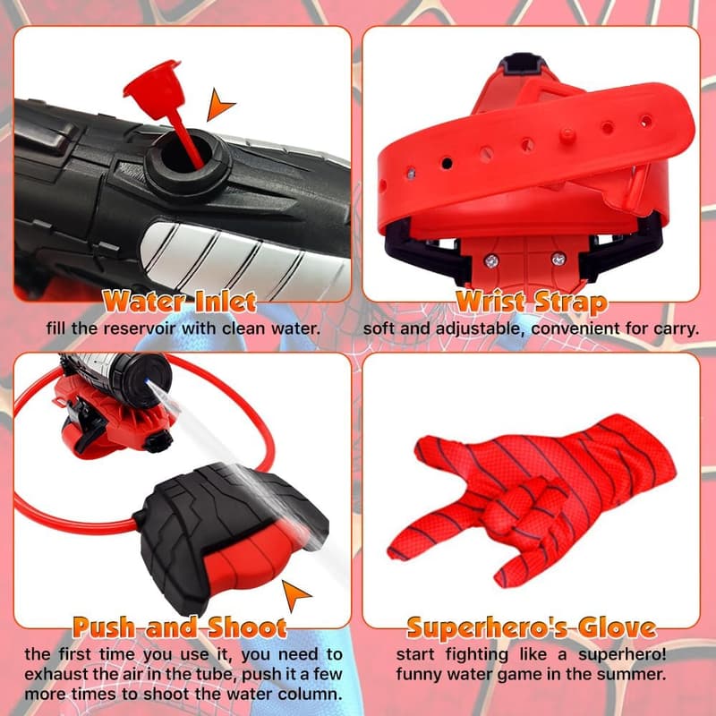 Superhero Squirt Guns for Kids - Summer Water Fighting Toys