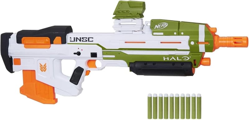Halo MA40 Nerf Dart Blaster with 10-Dart Clip and Elite Darts