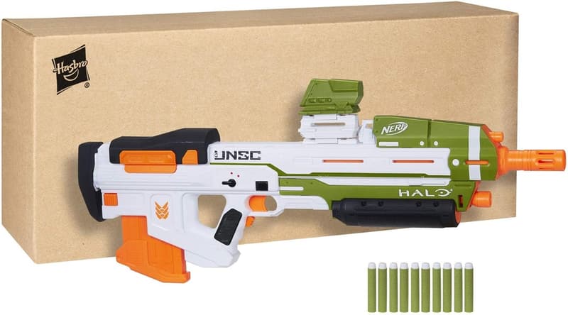 Halo MA40 Nerf Dart Blaster with 10-Dart Clip and Elite Darts