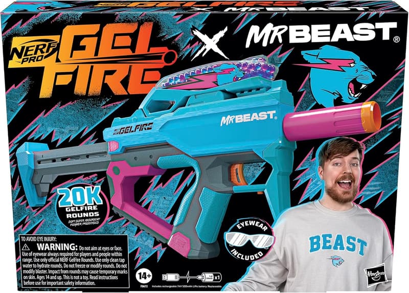 NERF Pro Gelfire Blaster with 20,000 Rounds & Rechargeable Battery