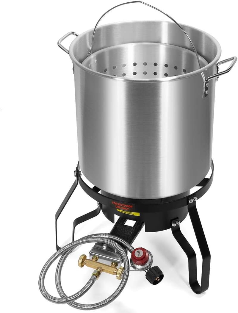52Qt Aluminum Turkey Fryer with High-Pressure Burner