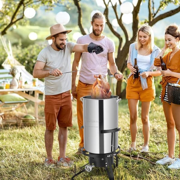 Outdoor Stainless Steel Turkey Fryer with Propane Stove