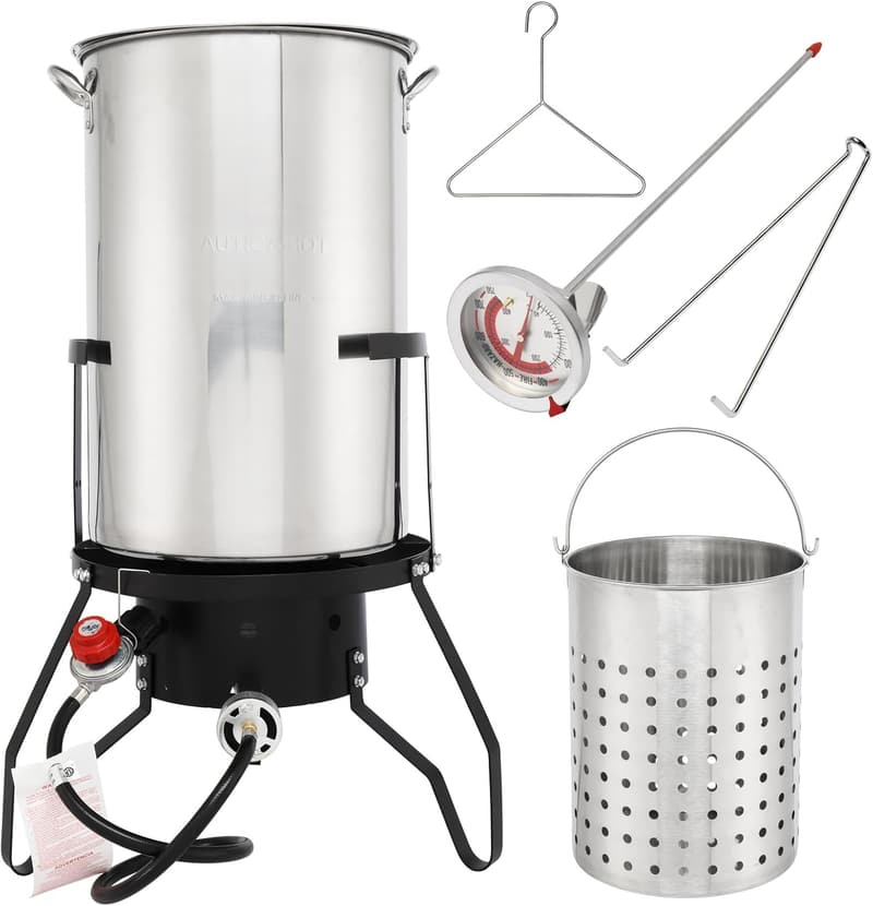 Outdoor Turkey Deep Fryer Set with 54,000 BTU Burner