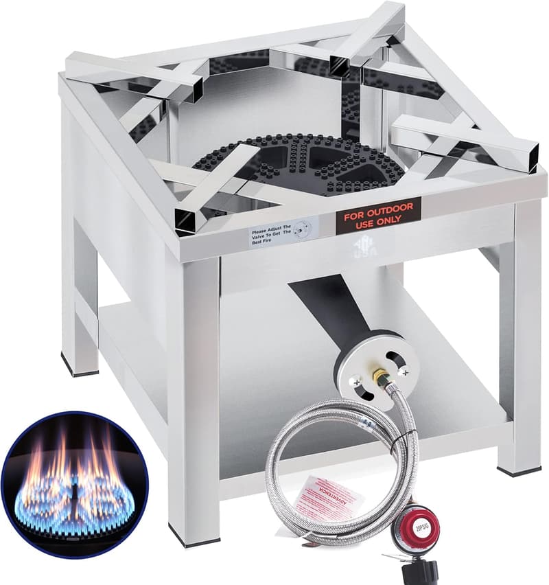 Outdoor Propane Burner Stove, 200,000 BTU Heavy Duty Cooker
