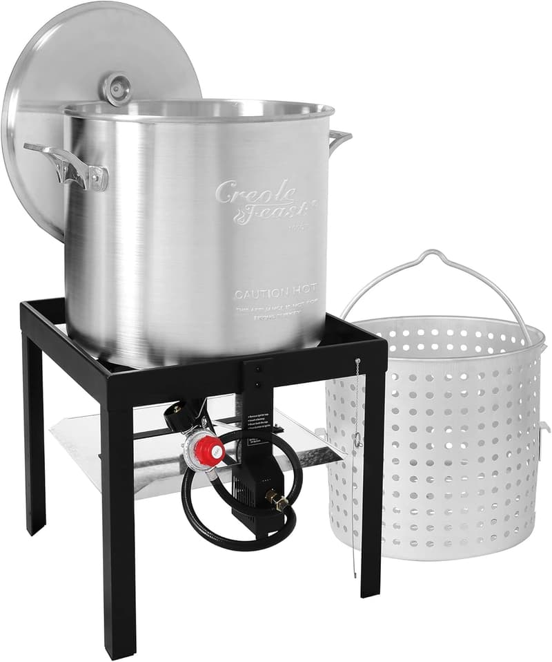 Outdoor Seafood Boiling Kit with 100 Qt Pot & Propane Burner