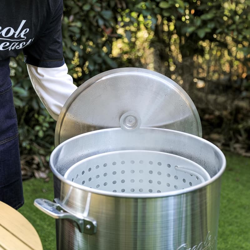 Outdoor Seafood Boiling Kit with 100 Qt Pot & Propane Burner