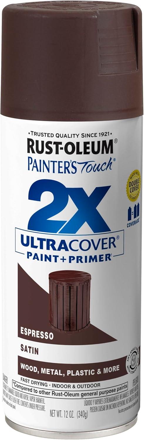 Rust-Oleum 2X Ultra Cover Satin Espresso Spray Paint 12 oz