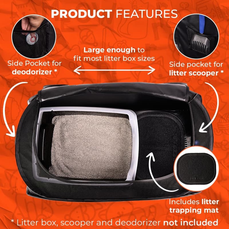 Discreet Cat Litter Box Enclosure with Easy-Clean Design