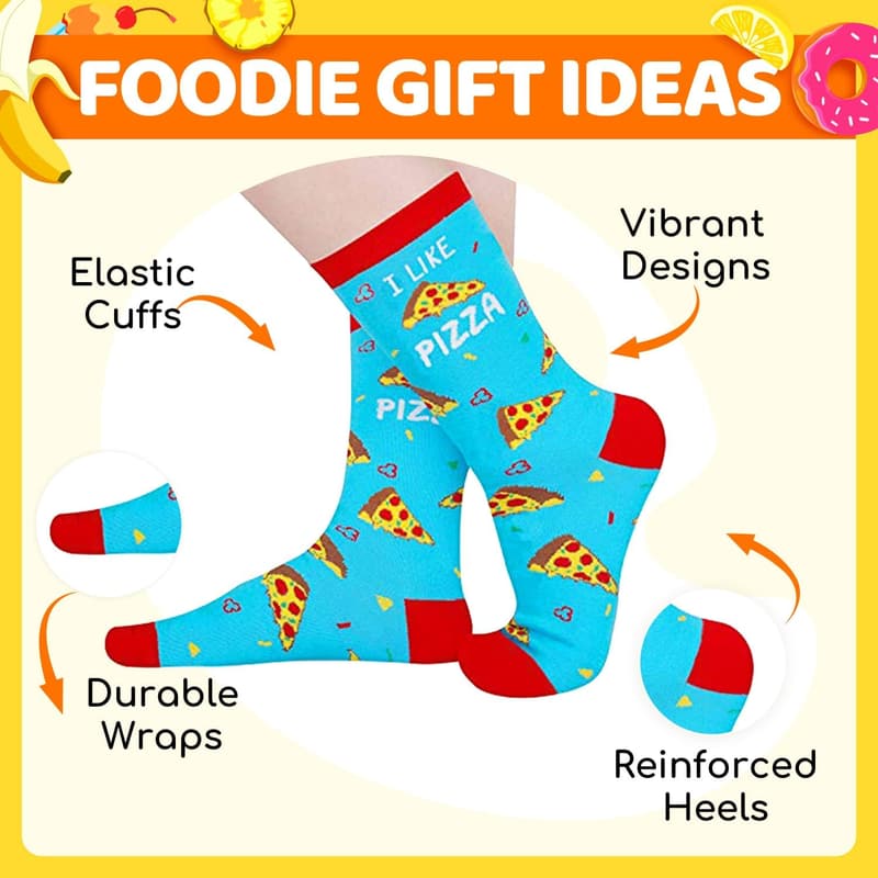 Funny Socks for Women – Pickle, Cookie, Popcorn Designs