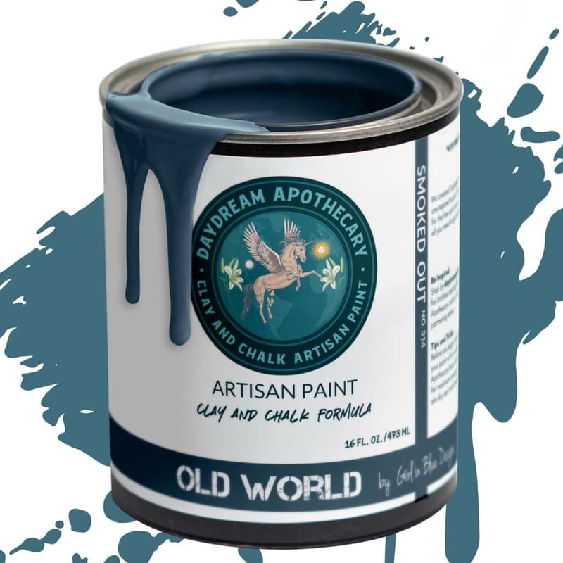 Chalk Style Paint - Matte Gray Blue, 16oz, No Prep Needed