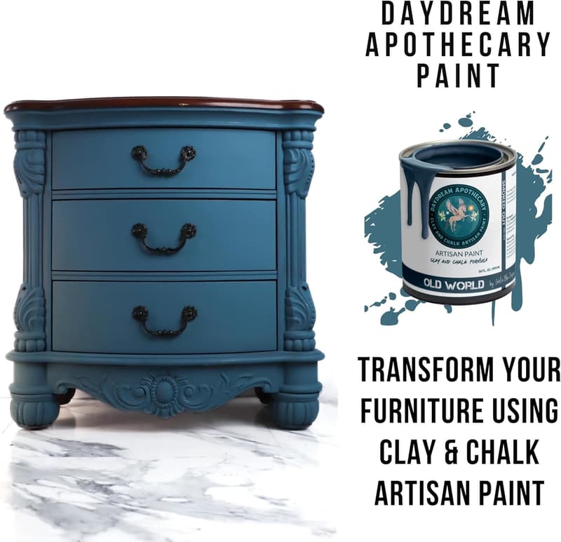 Chalk Style Paint - Matte Gray Blue, 16oz, No Prep Needed