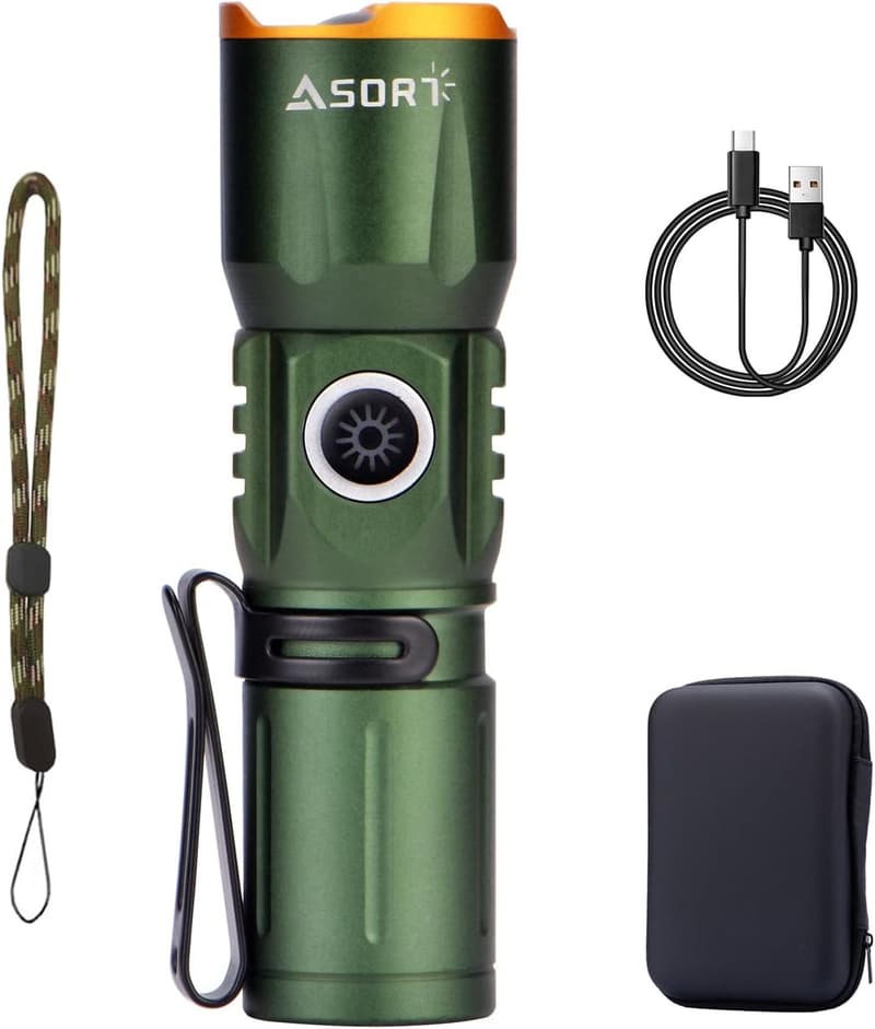 Tactical 2000 Lumen Rechargeable LED Flashlight - Waterproof