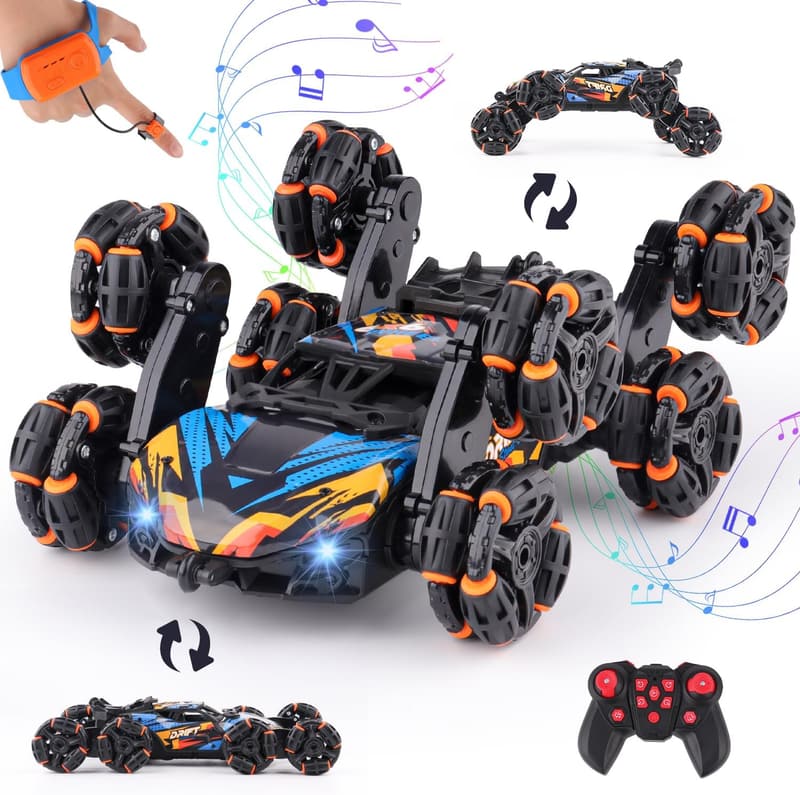 Gesture-Controlled Stunt RC Car for Boys Ages 6-14, Birthday Gift