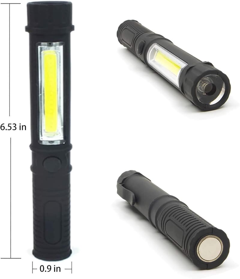 Multi-Function COB LED Work Flashlight with Magnetic Base (4 PCS)