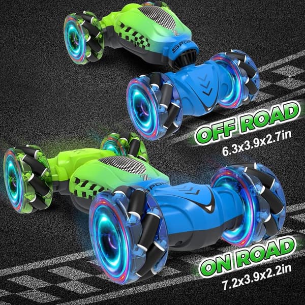 Gesture Sensing RC Stunt Car with Lights - Birthday Gift for Kids