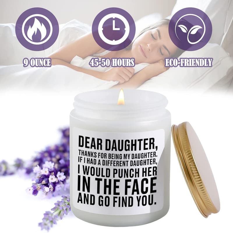 Birthday Gift: Lavender Scented Candle for Daughter