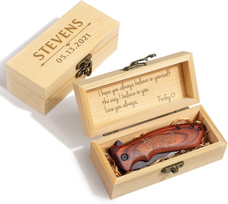 Personalized Engraved Pocket Knife Gift for Men