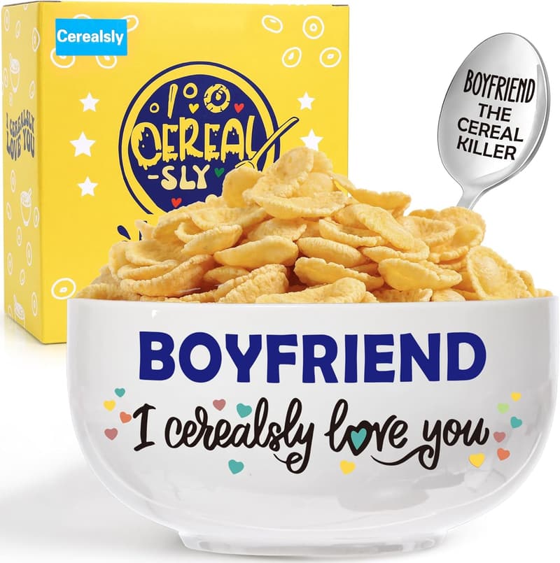 Funny Ceramic Cereal Bowl for Boyfriend's Birthday