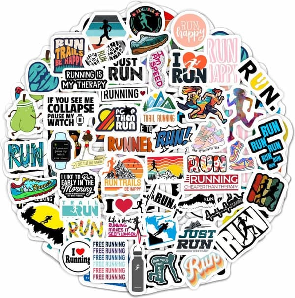 Running Stickers for Water Bottles - Runner Decals & Gifts