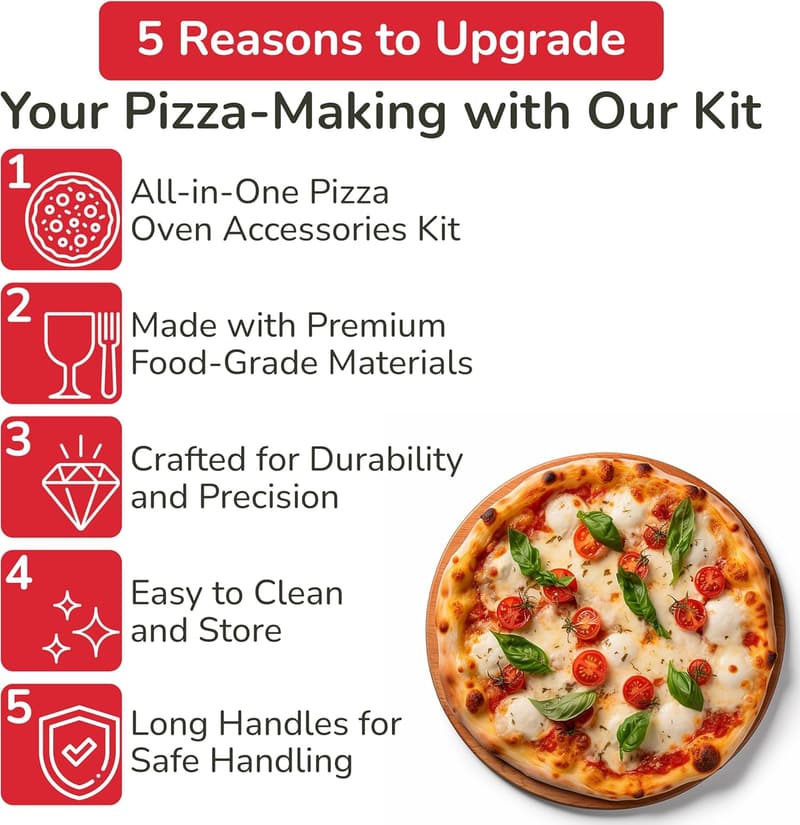 Home Pizza Making Accessories Kit - 6-Piece Set