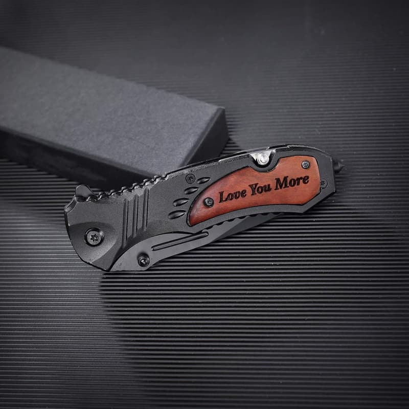 Personalized Engraved Pocket Knife for Men’s Anniversary