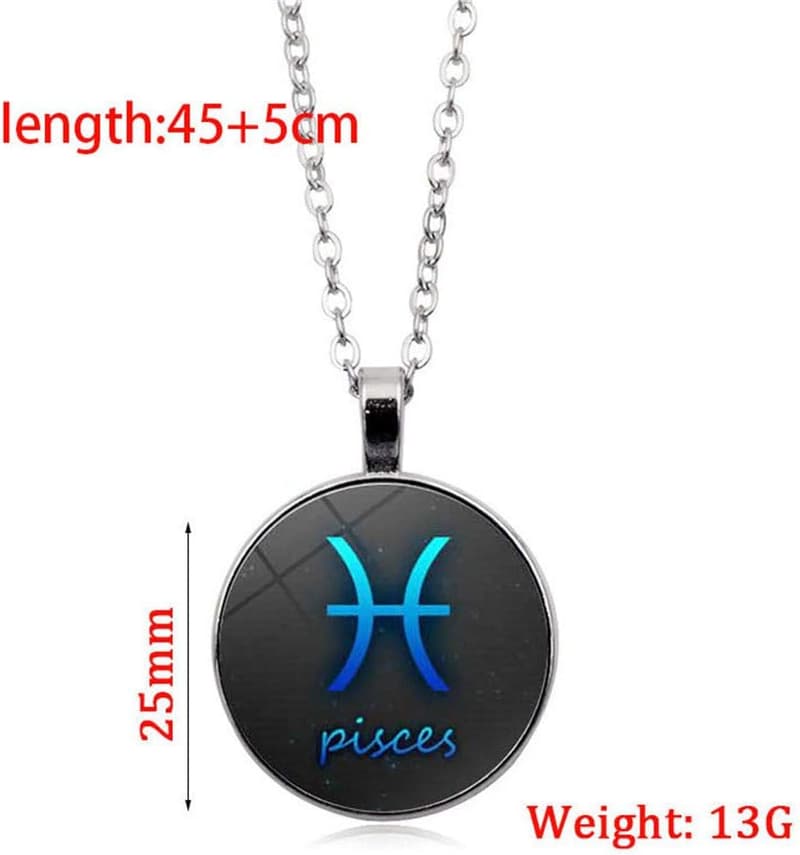 Vintage Luminous Zodiac Constellation Necklace for Women