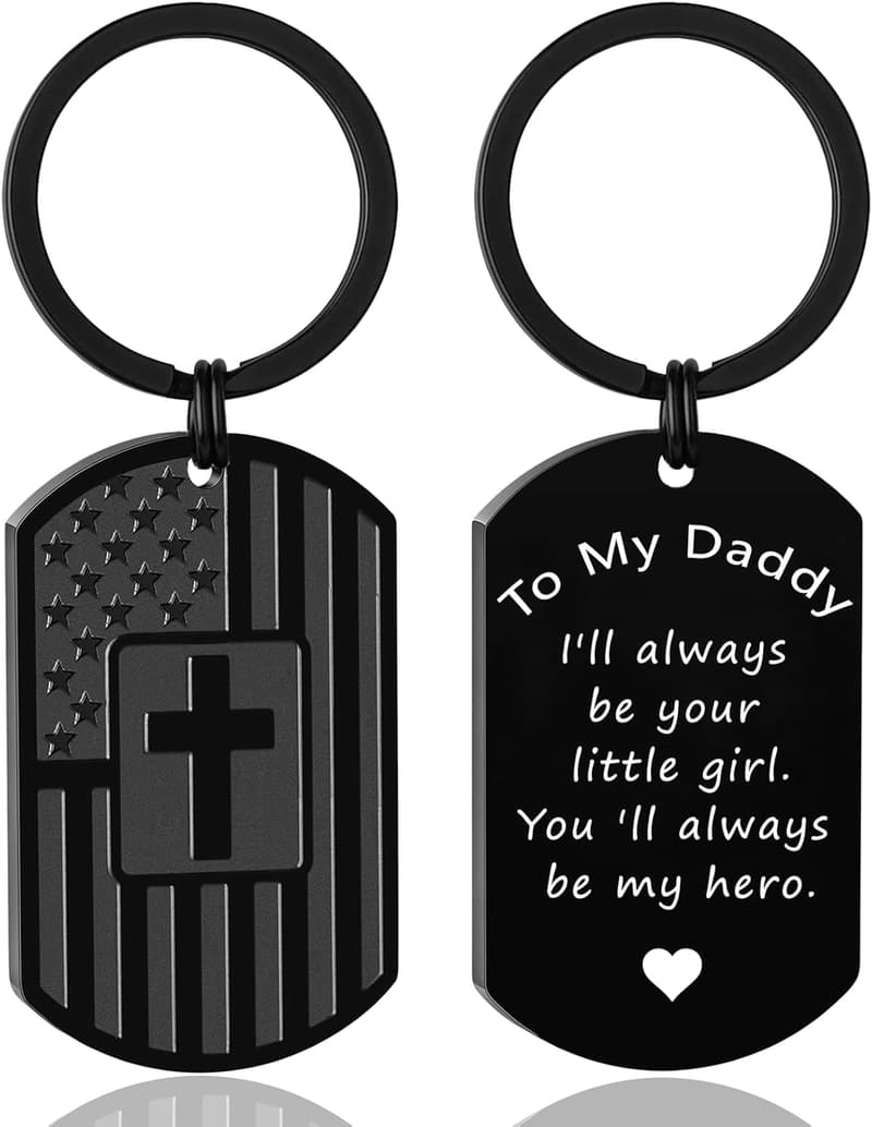 Father's Day Keychain for Men - Religious Gift