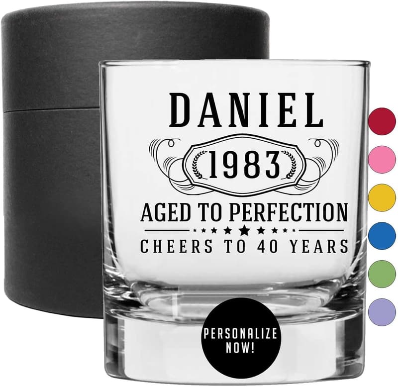 Father's Day Personalized 11oz Whiskey Glass for Men