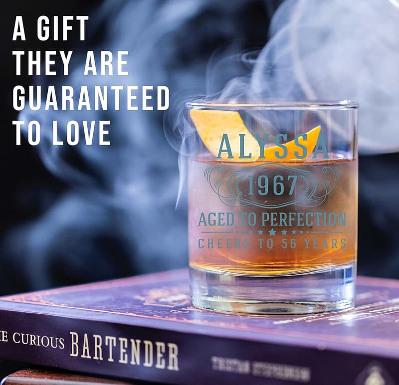 Father's Day Personalized 11oz Whiskey Glass for Men