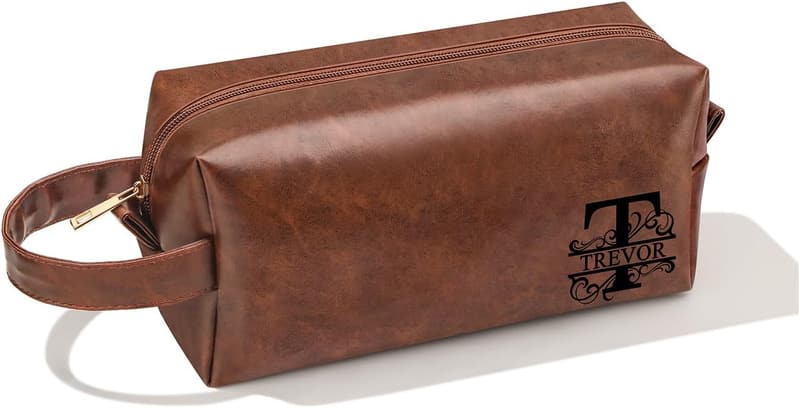 Personalized Men's Toiletry Travel Bag for Anniversary Gift