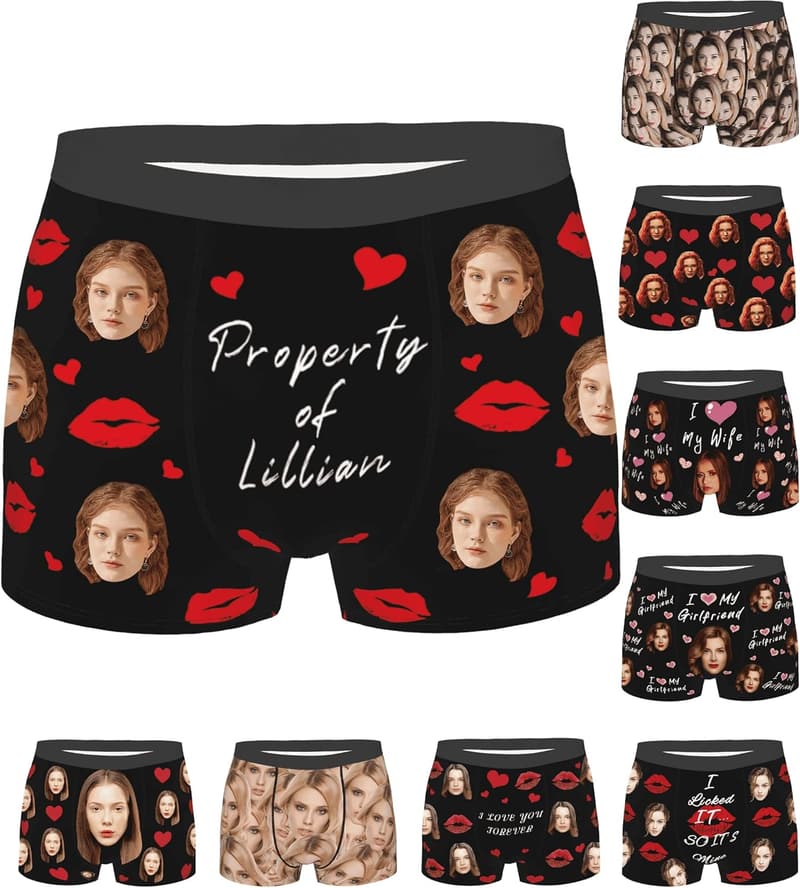 Birthday Gift: Personalized Men's Boxers, Customized Underwear