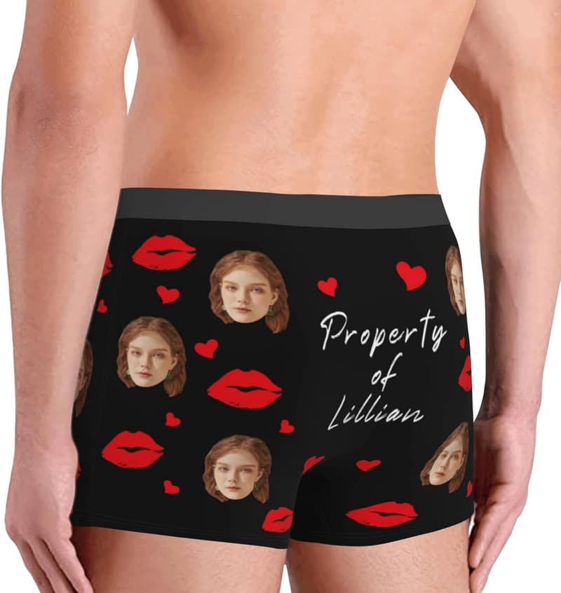 Birthday Gift: Personalized Men's Boxers, Customized Underwear
