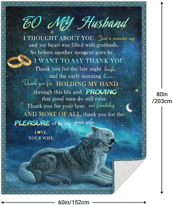 Husband Anniversary Blanket - I Love You Gift from Wife 80