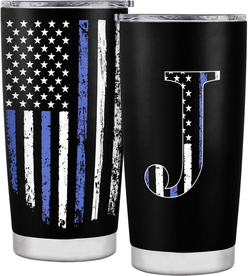 20oz American Flag Tumbler - Personalized Birthday Gift for Him