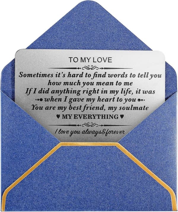 Personalized Engraved Metal Wallet Card for Men