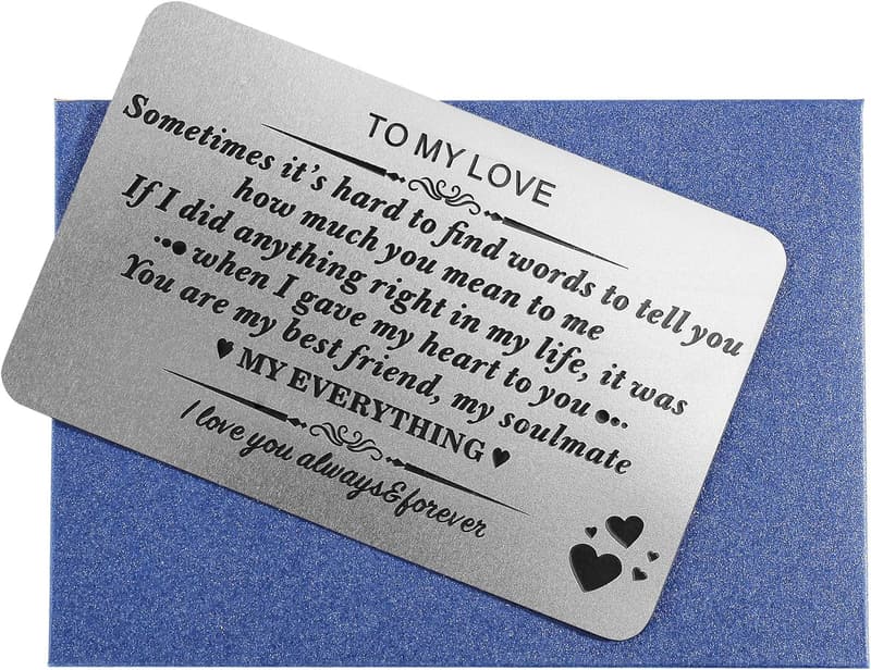 Personalized Engraved Metal Wallet Card for Men
