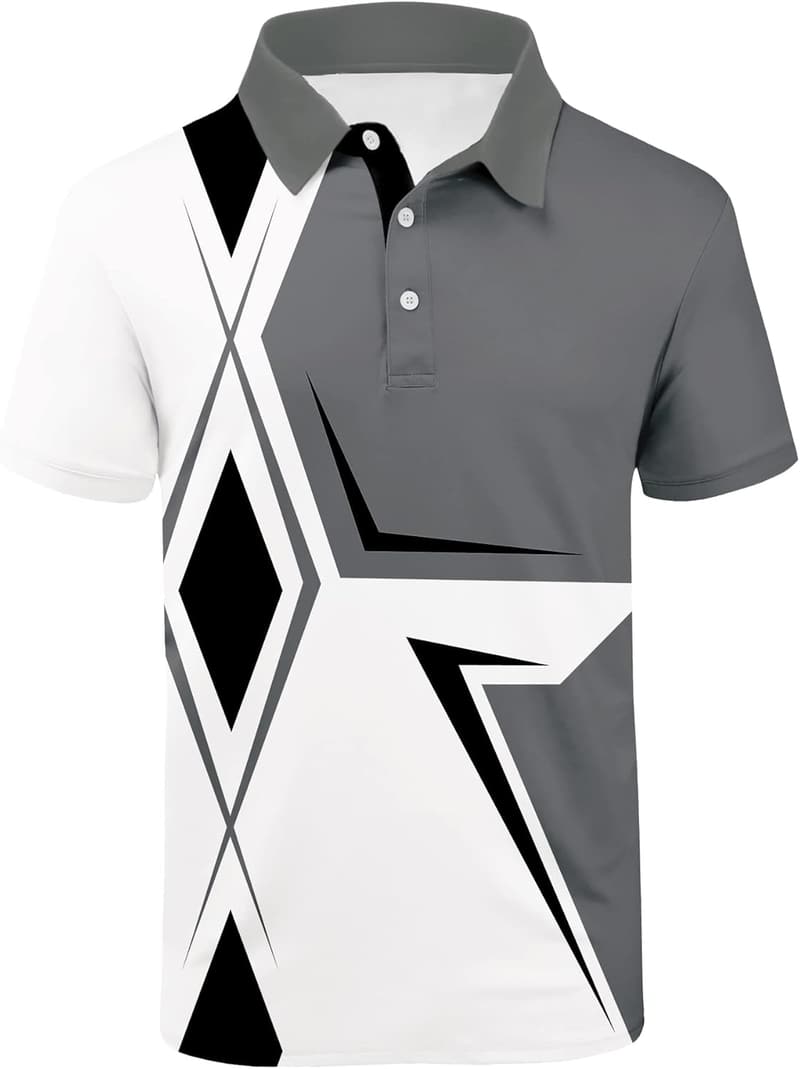 Men's Moisture-Wicking Performance Golf Polo Shirt