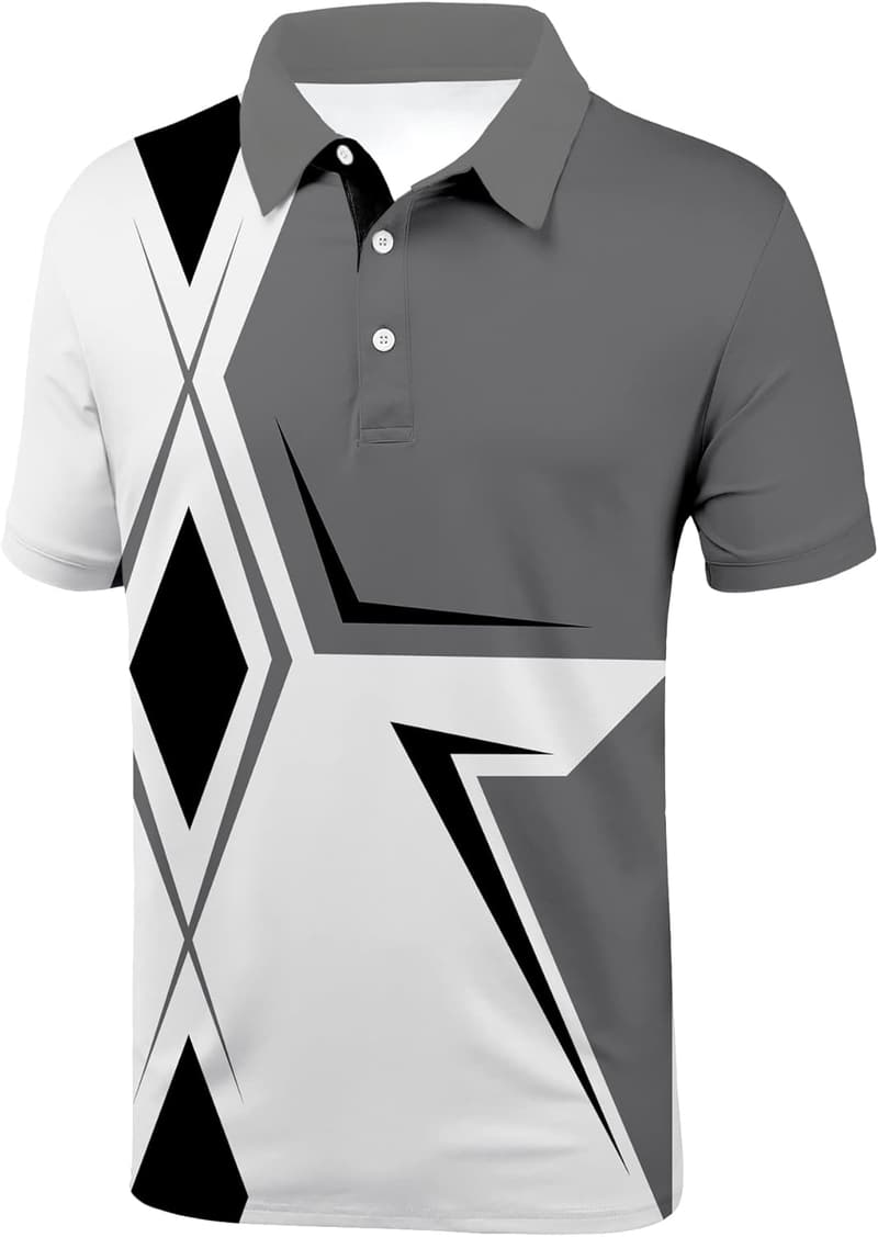 Men's Moisture-Wicking Performance Golf Polo Shirt