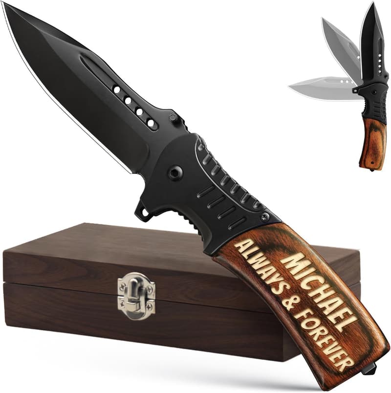 Personalized Engraved Pocket Knife for Birthdays - Custom Gift for Him/Her