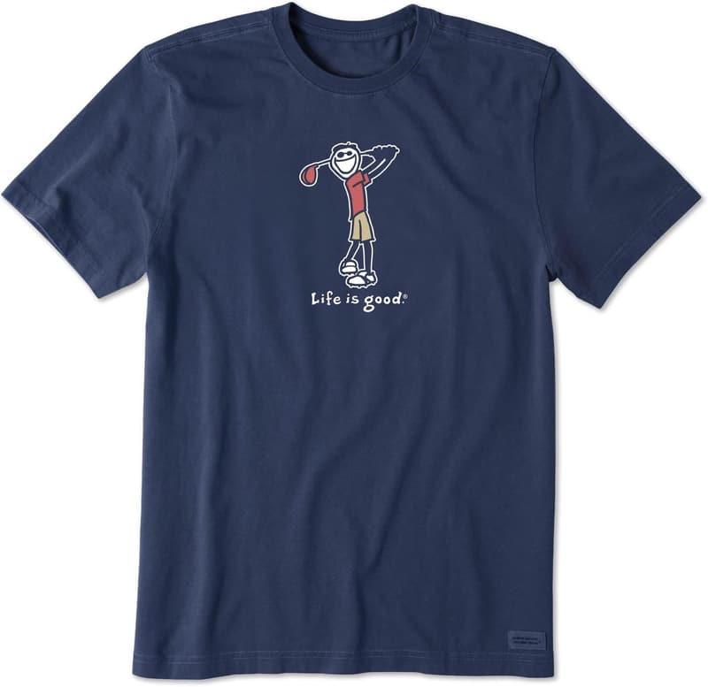 Men's Short Sleeve Cotton Graphic Tee - Golf Design