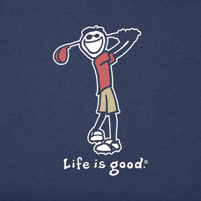 Men's Short Sleeve Cotton Graphic Tee - Golf Design