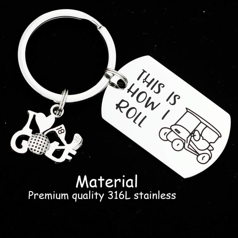 Golfer Keychain Gift for Golf Lovers - 