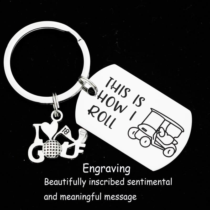 Golfer Keychain Gift for Golf Lovers - 