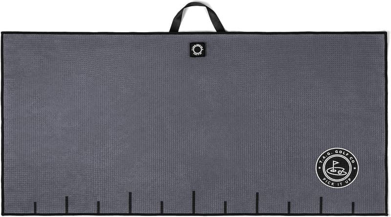Charcoal Magnetic Golf Towel by T.A.G. Golf
